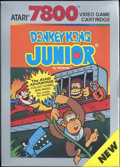 Donkey Kong Junior (USA) 7800 Game Cover